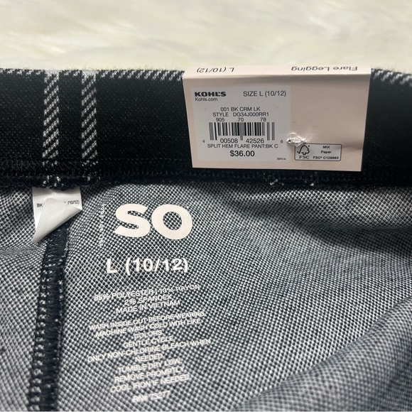 NEW WITH TAGS GIRLS Size 10-12 Flared Plaid Pants E2 - Picture 2 of 2